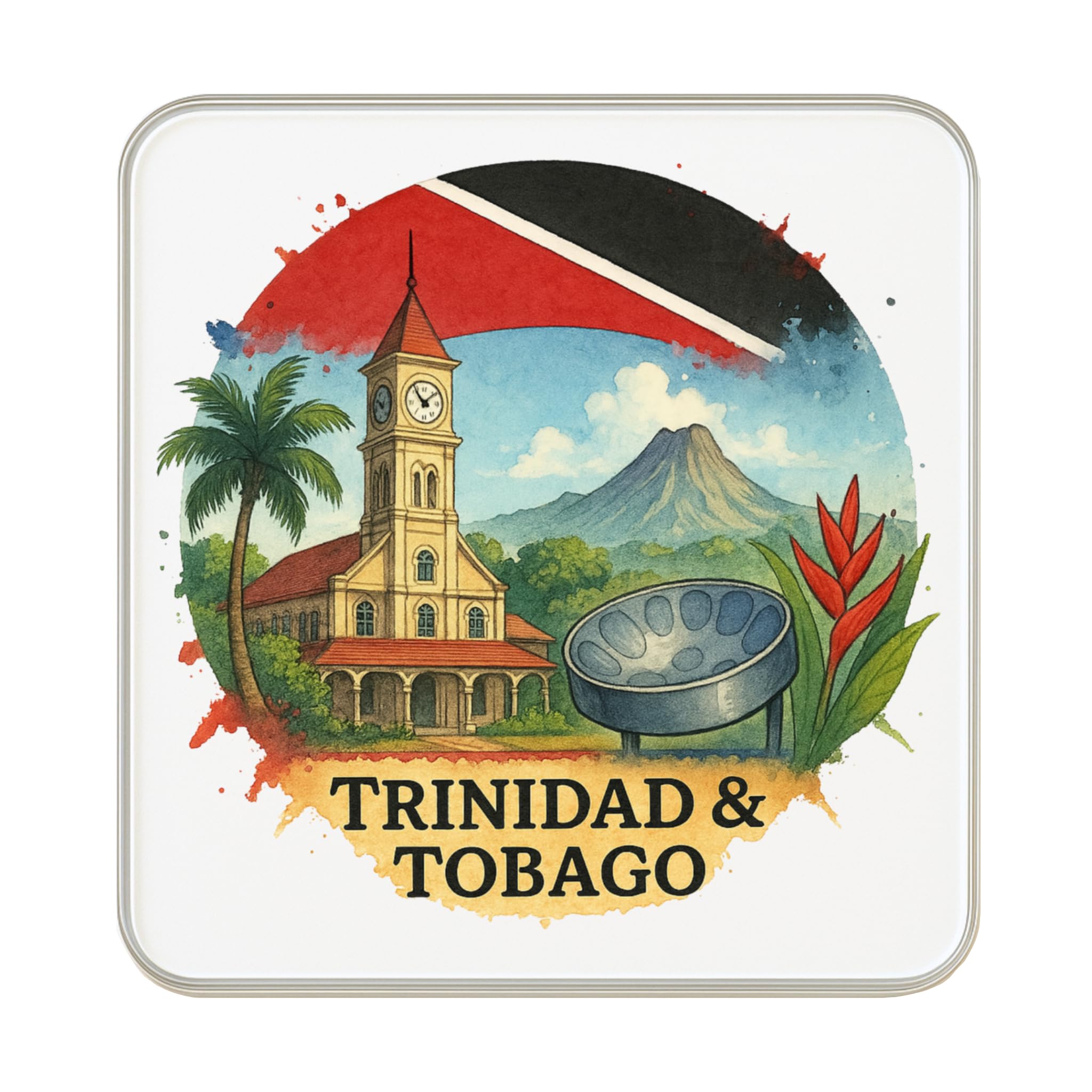 Aimant de réfrigérateur Trinité-et-Tobago : un souvenir de voyage unique pour votre cuisine