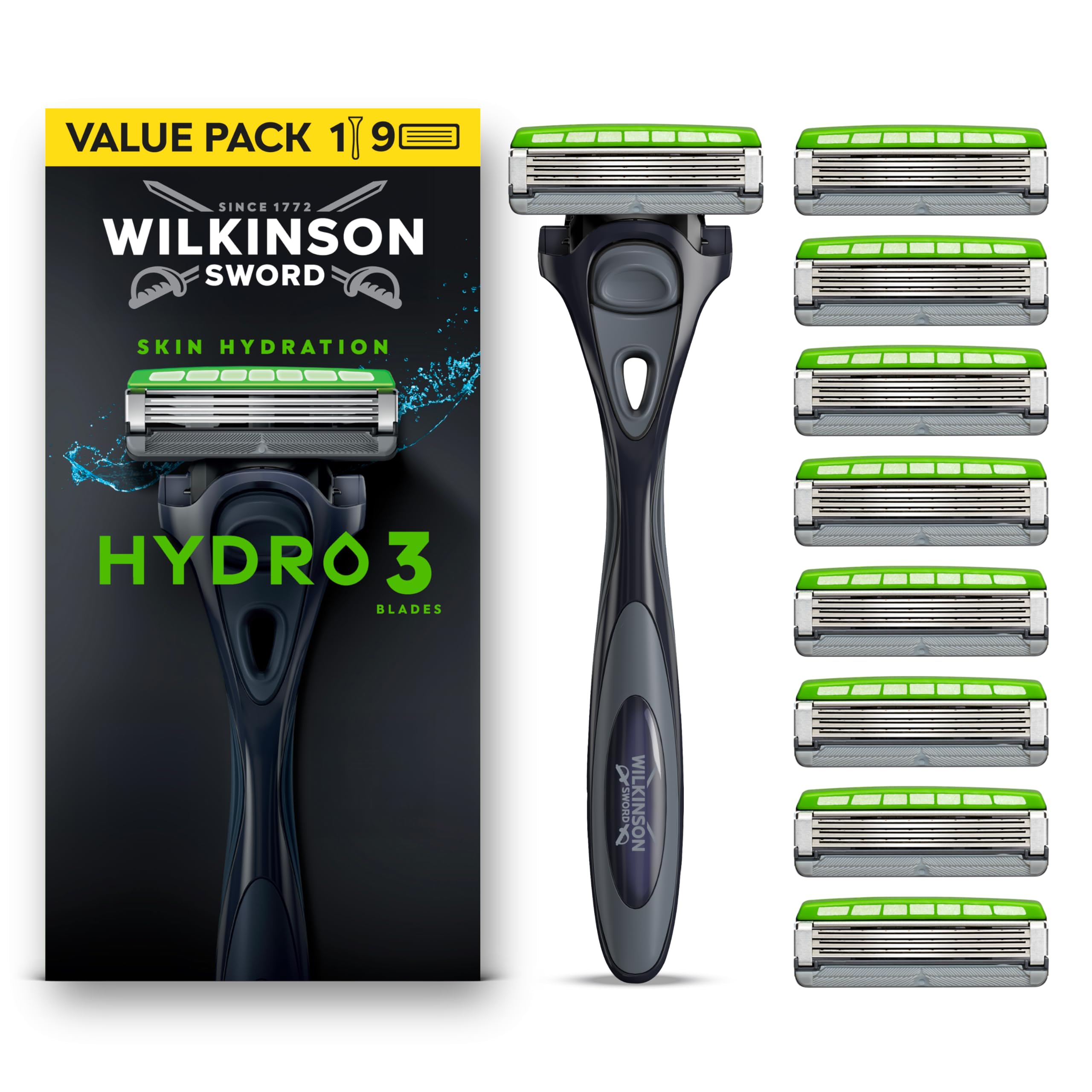 Wilkinson Sword Hydro3 Razor + Replacement Head 8 Pcs