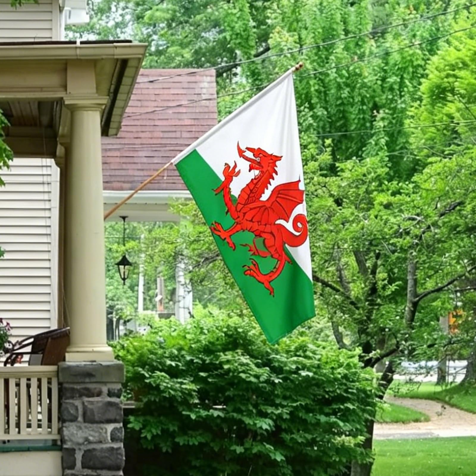 5ftx3ft Wales Flag with Eyelets for Fifa World Cup Football 2026 Decorations - Image 4