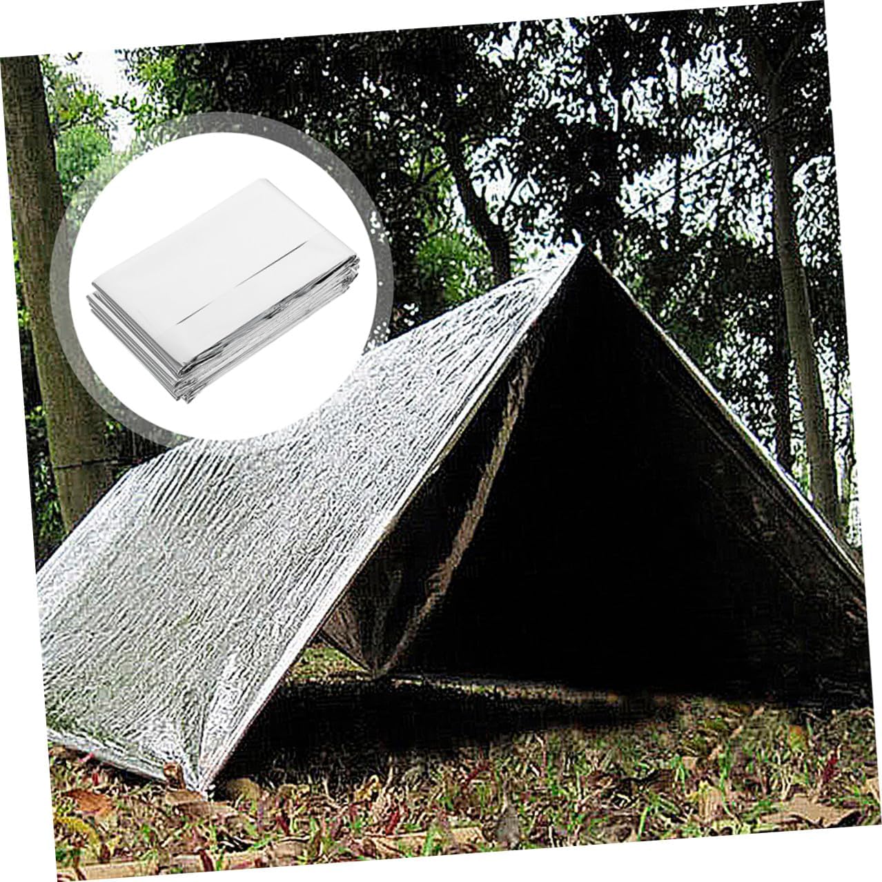 4pcs Camping Emergency Blanket Silver Foil Thermal Insulation Survival Blanket 130x210cm Outdoor Warming Sheet for Hiking and Emergency Use
