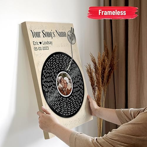 Vista 60 de H-DEWALL Letras de canciones personalizadas con marco, arte de pared musical personalizado para él, decoración sentimental y regalo inspirador