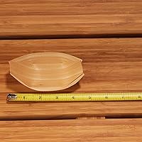 Vista 9 de BambooMN - Platos desechables para barcos de madera para alimentos y aperitivos - 4.3" x 2.5" x 1" - 100 piezas