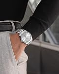 CIVO Mens Watches Stainless Steel: Silver Analog Classic Date Wrist Watch for Men - Waterproof Quartz Watches Fashion Gifts