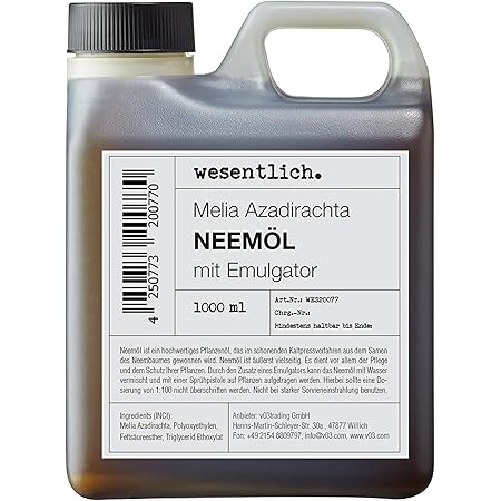 Neemöl mit Emulgator 1000ml - fertig gemischt für sofortige Anwendung von wesentlich.