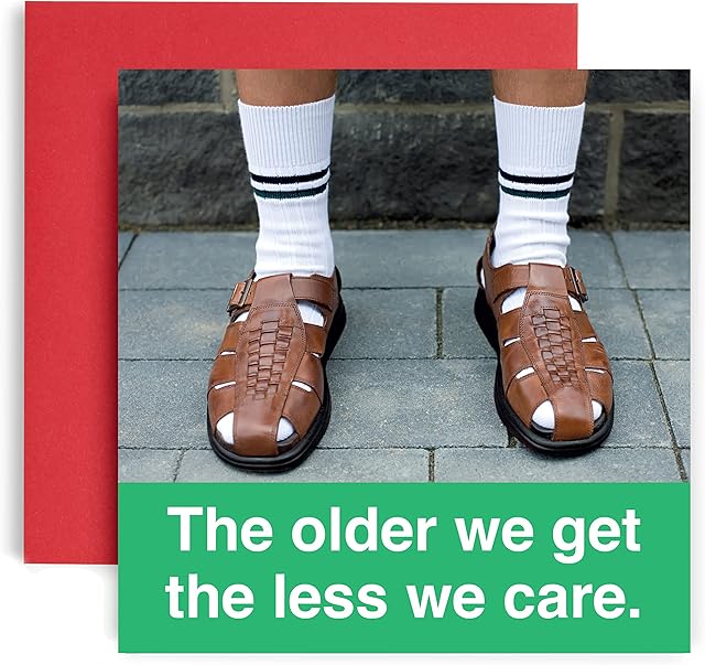 Huxters Funny Birthday Card for him The Older We get - Birthday Cards for men Thick Eco-Friendly Paper  Hilarious Birthday Cards for Men  Card for Dad and Men Friend  148mm