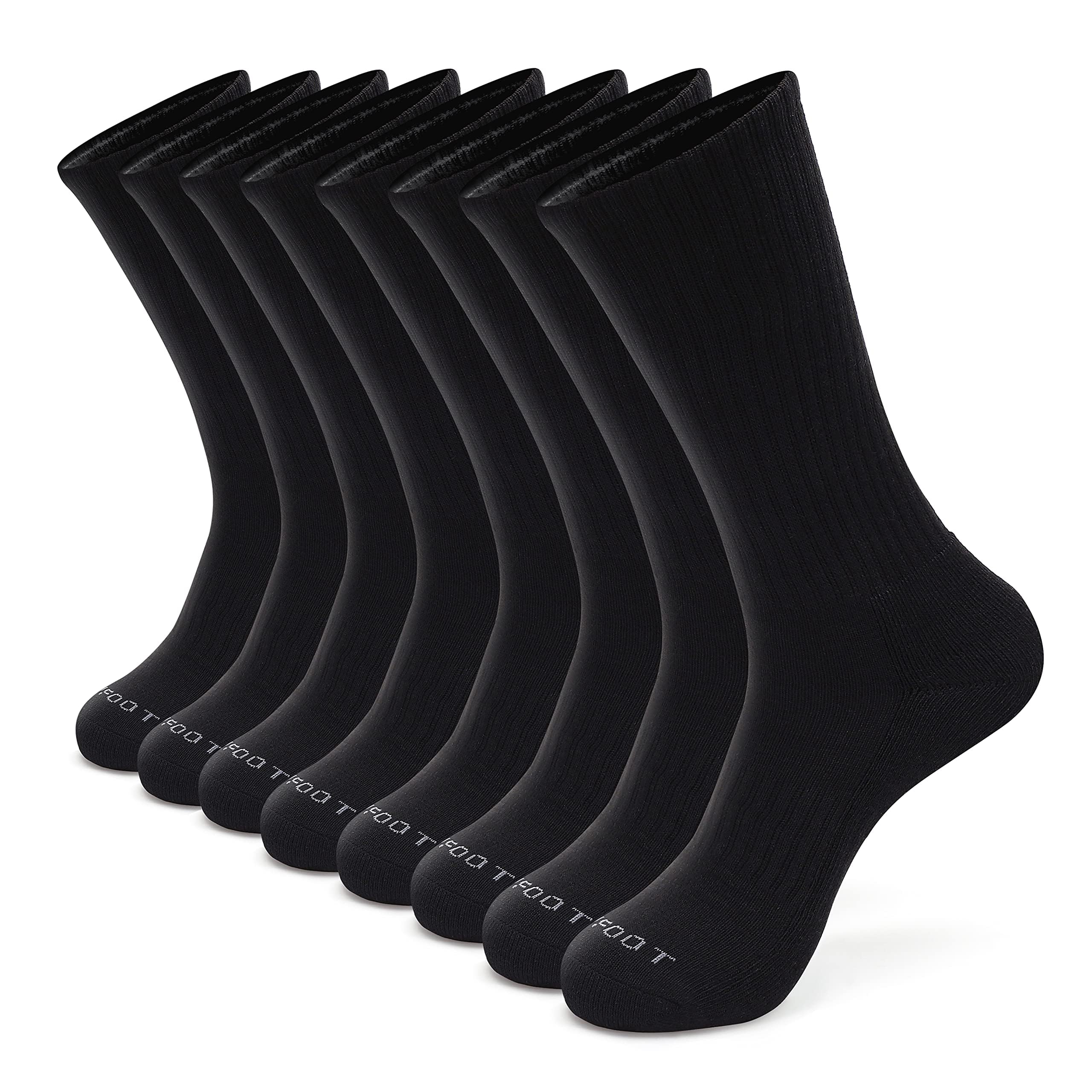 MONFOOT Womens and Mens 3-8 Pairs Athletic Cushion Crew Socks Multi