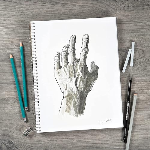 Miniatura 8 de Bienfang Bloc de bocetos de 8.5 x 11 pulgadas, (paquete de 2), 100 hojas de papel de arte de 60 libras y 3.17 ozm, cuaderno de dibujo encuadernado