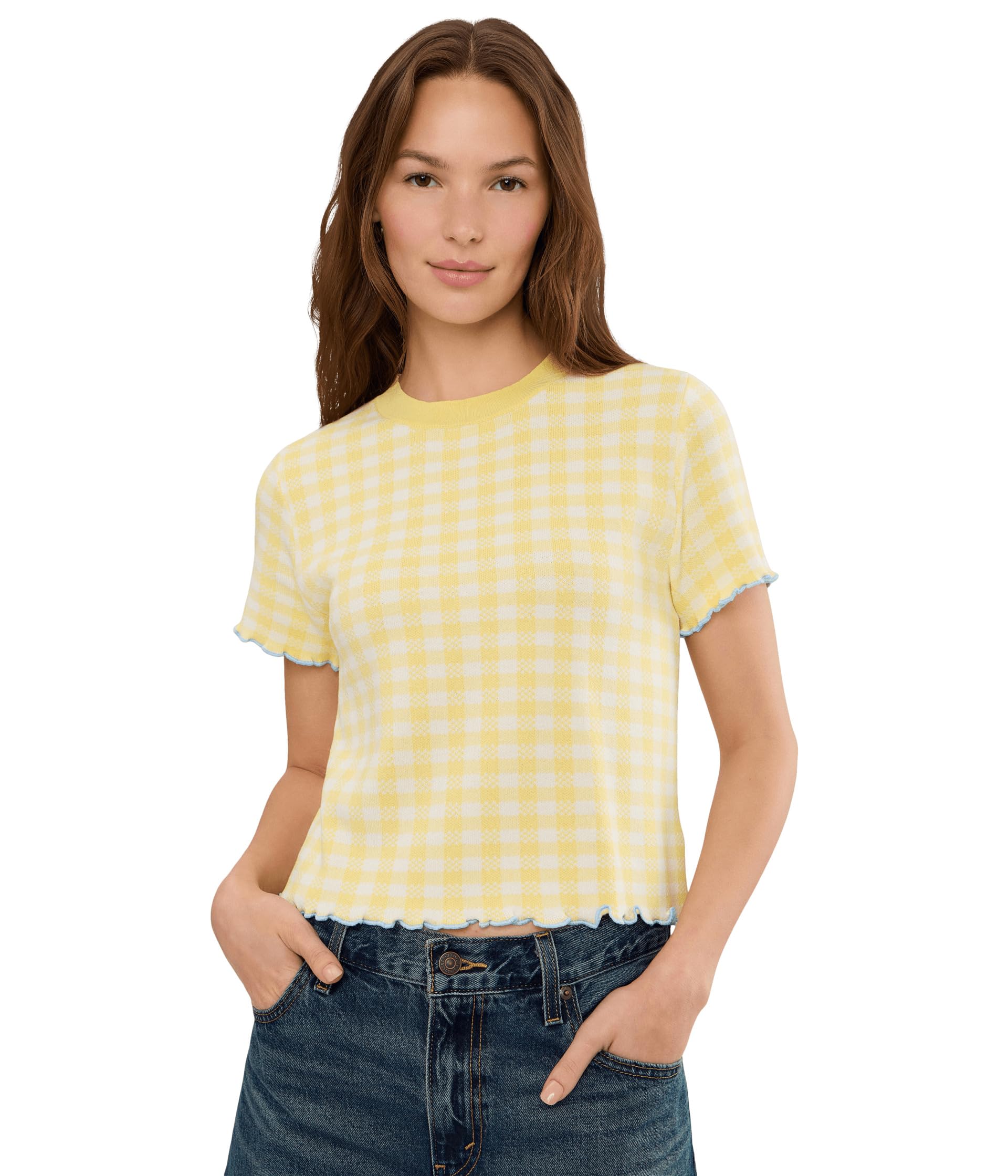525 america Women's Poppy Lettuce Edge Sweater Tee-picture-36