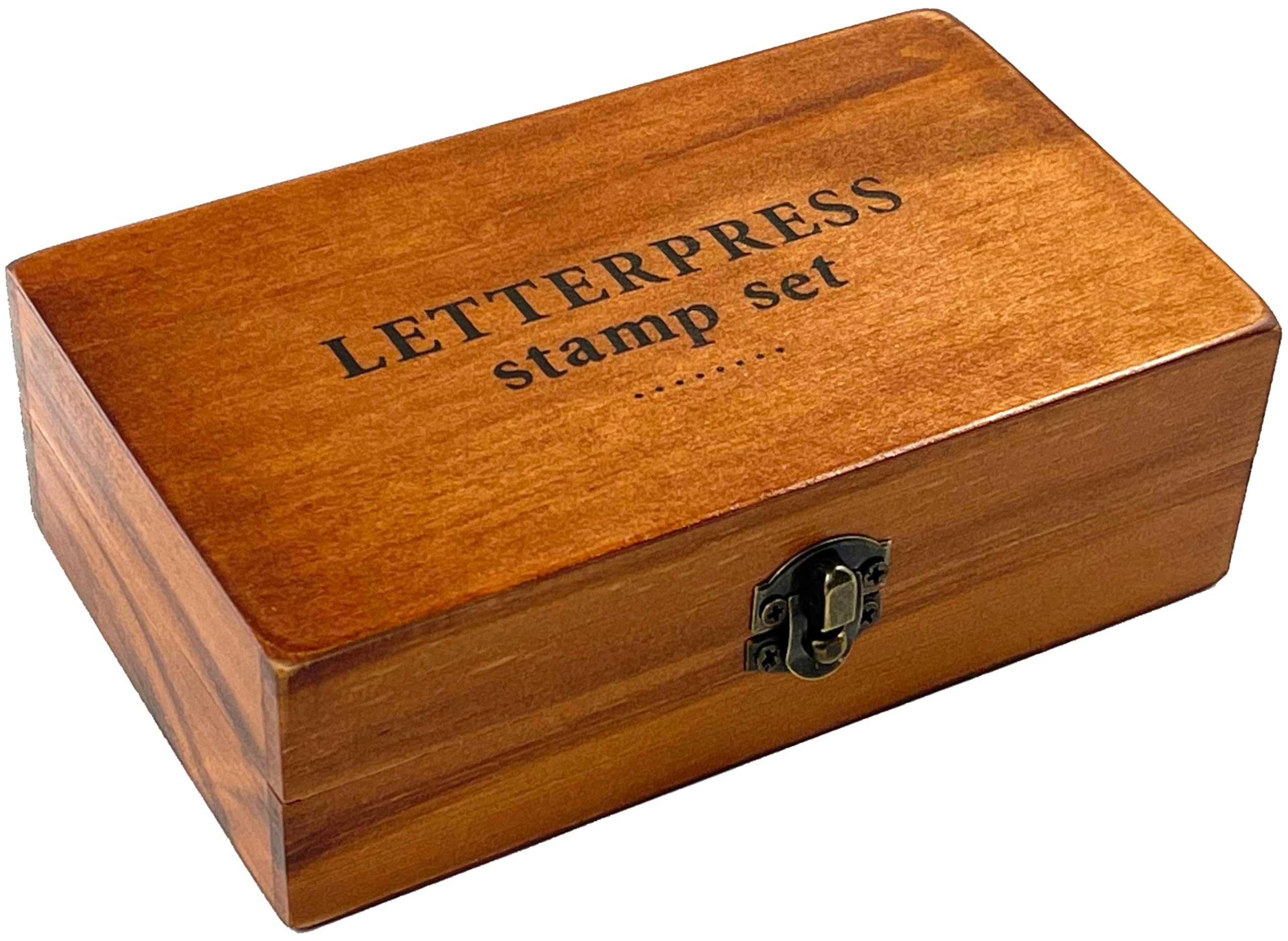 Studio Series Letterpress Stamp Set (70 Piece Wooden, Rubber Stamp Set including Letters, Numbers, and Symbols), White - Image 2