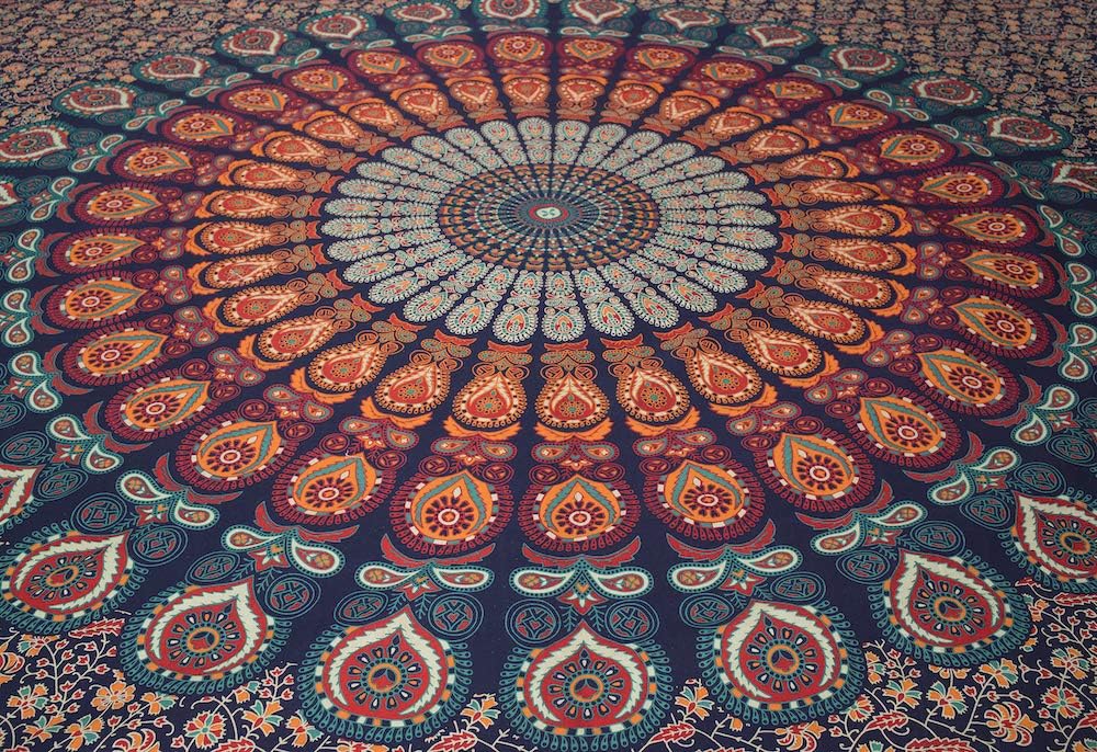 Large Buddhist Mandala Tapestry Hippie Hippy Wall Hanging Beach Throw Bohemian Tapestries Beach Sheet Mandala Tapestries Wall Art Tapestries