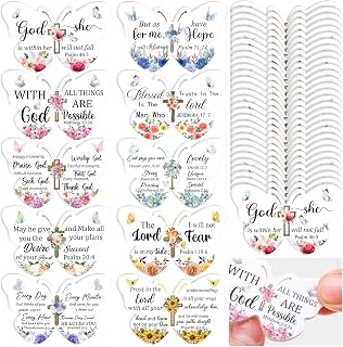 Lothee 80 Pcs Christian Gifts Bulk for Women School Teacher Nail File Christmas Church Bible Verse Emery Board Inspirational Double Sided Religious Manicure Tool for Wedding Birthday Party(Butterfly)