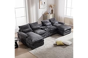 Luxurious U-Shaped Comfy Sectional Couch for Ultimate Relaxation