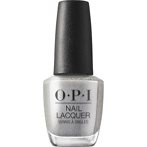 OPI Nail Lacquer Nail Polish Colors | Semi-Sheer, Opaque & Shimmer Winter Shades | Fast Drying, Streak Free & Chip Resistant Wear | Good Enough to Treat Collection | Holiday 2025 - Nail Lacquer - OPI’m Frosted | Semi-Sheer Soft Cool Holographic Silver Shimmer