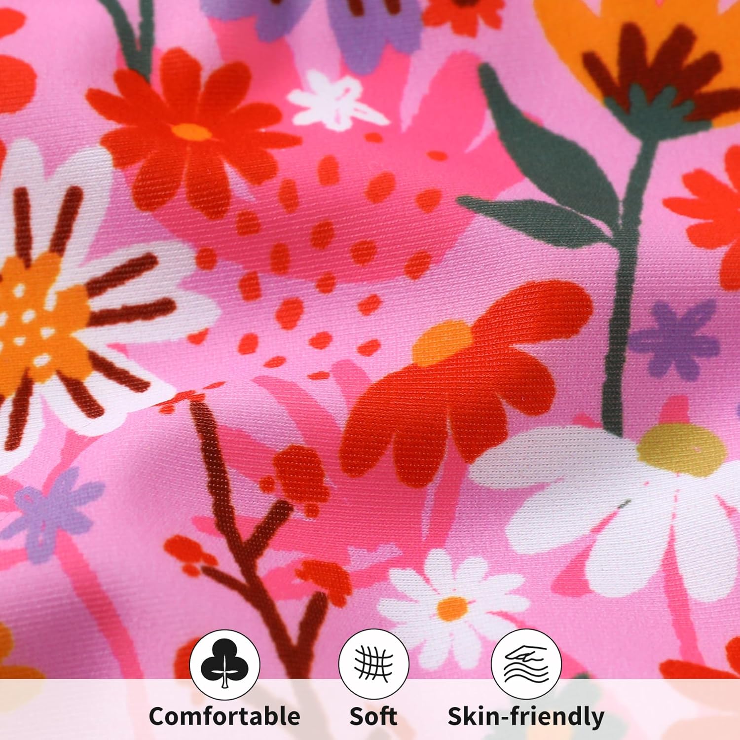 Toddler Girls Swimsuit Outfit Ruffle Floral Sleeveless Bikini Two Piece Bathing Suit for Baby Girl - Image 5