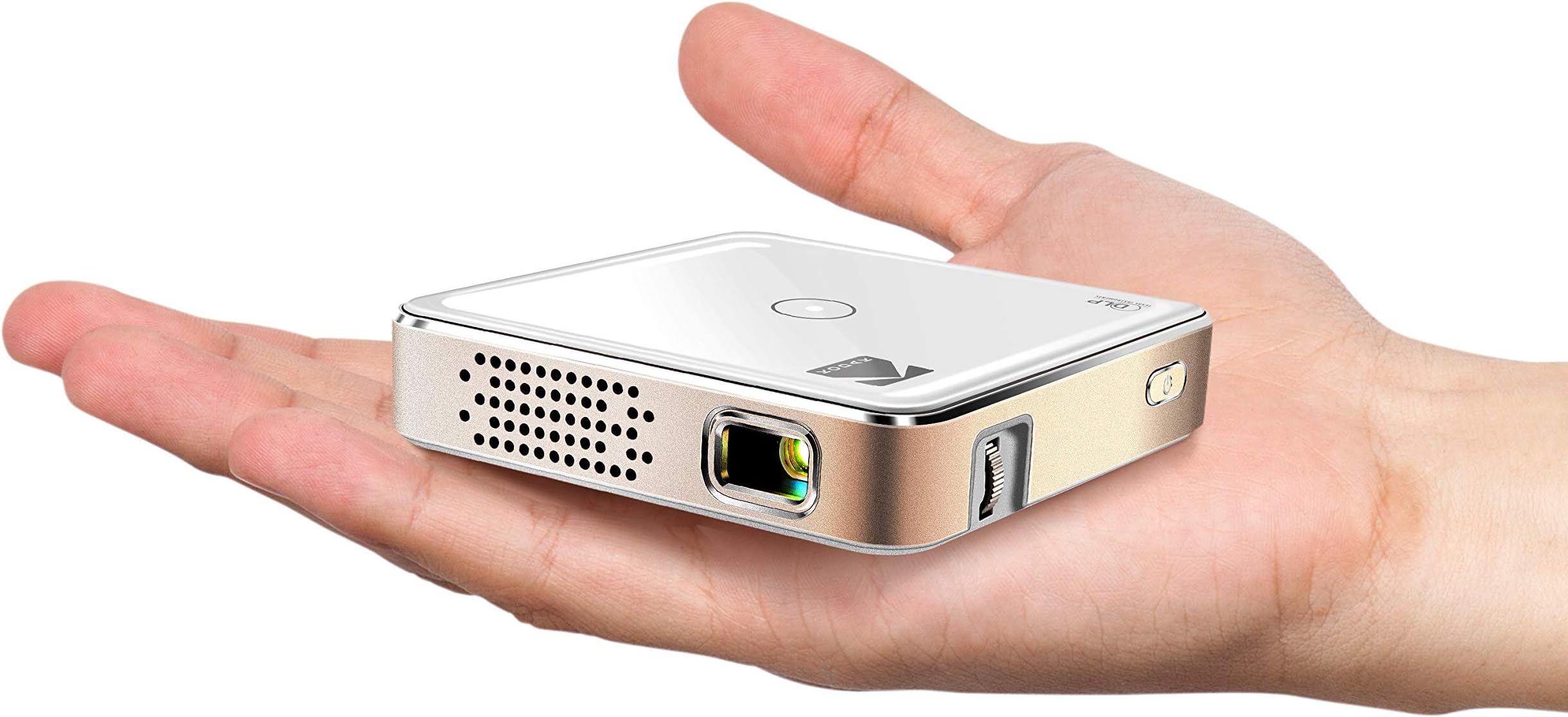 Kodak Ultra Mini Portable Projector - 1080p HD LED DLP Rechargeable Pico Projector - 80 Display, Built-in Speaker - HDMI, USB and Micro SD - Compatible with iPhone iPad, Android Phones & Devices