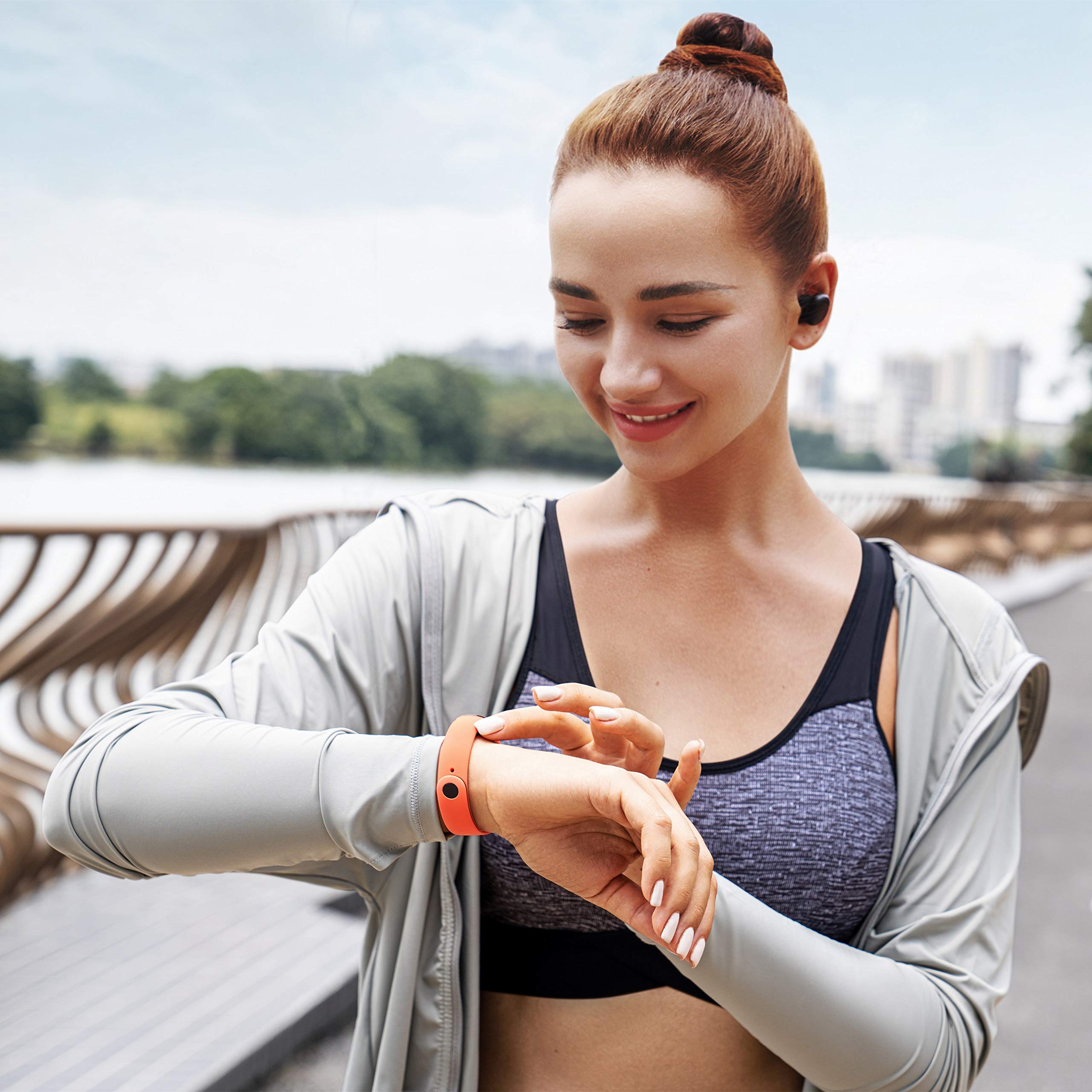 Amazfit Band 5 Smartwatch Fitness Tracker Oxigeno en Sangre Ritmo cardiaco Monitoreo del sueño Alexa Negro