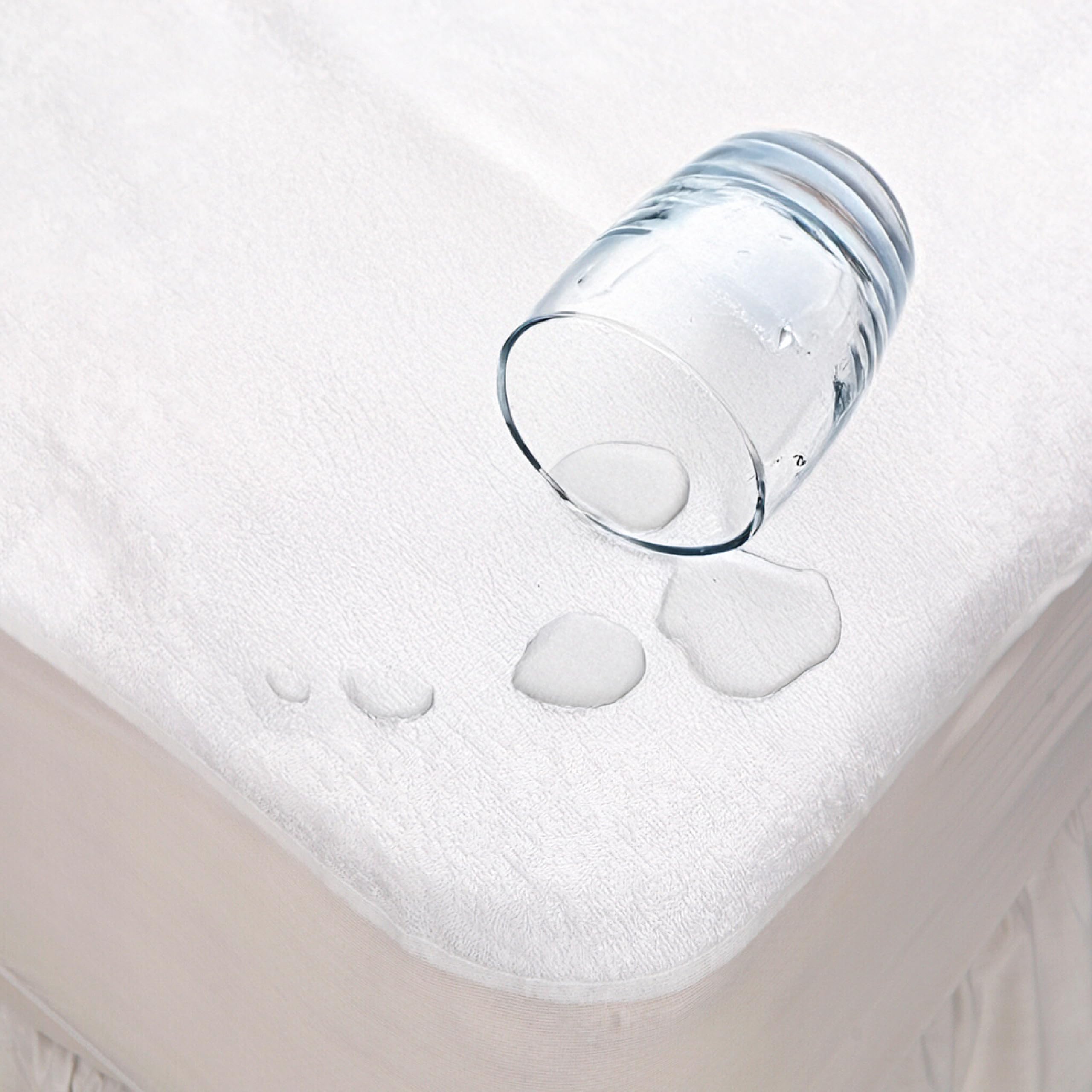 Linens Limited - Waterproof Mattress Protector, King Size, Anti Allergy Terry Towelling Mattress Cover, Soft and Luxurious, Durable, Easy to Clean