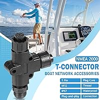 Vista 2 de NMEA 2000 (N2k) (Tee) - Conector en T Accesorios para barcos Garmin Lowrance Simrad B&G Navico Networks, IP67 impermeable, conexión estable