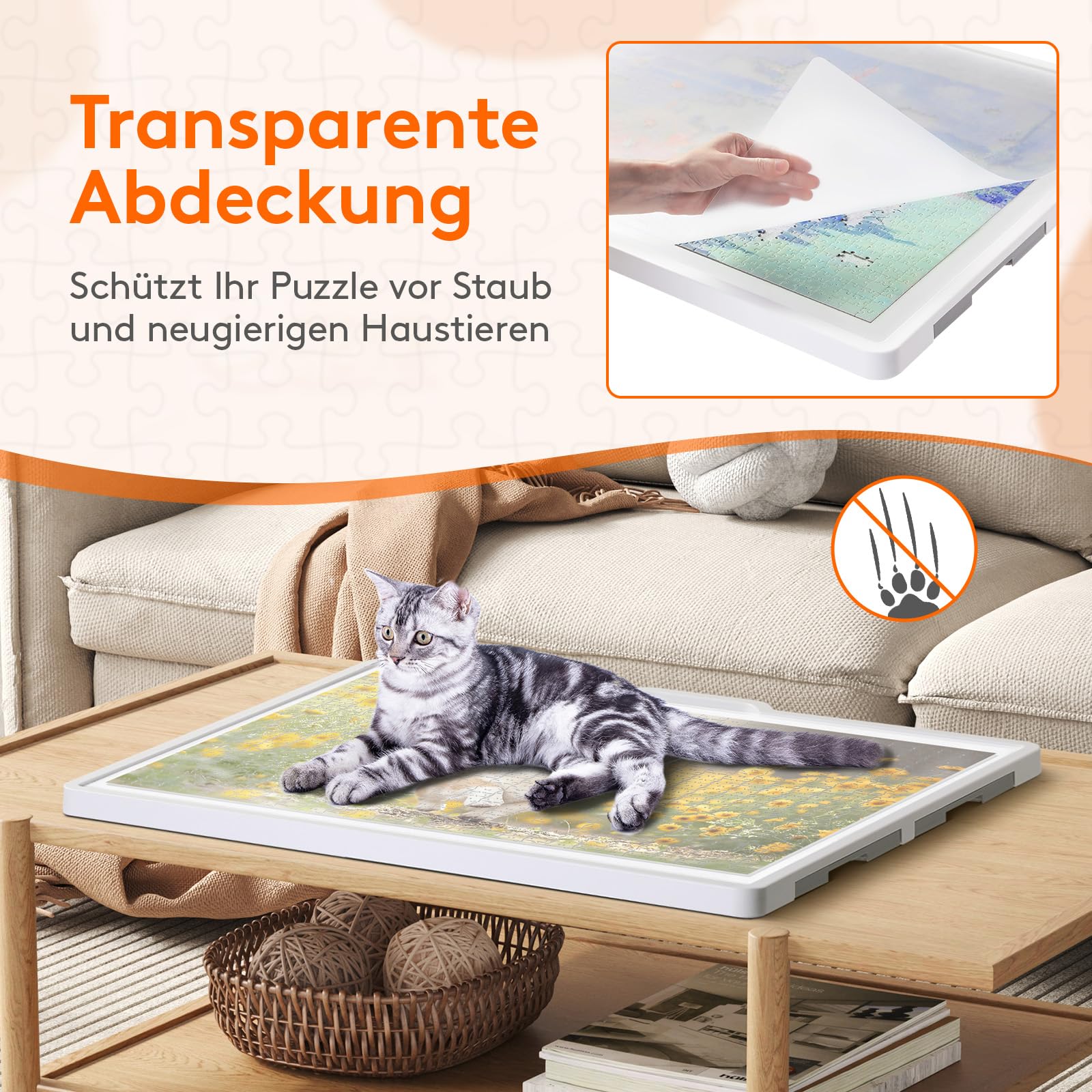 Lifewit 1500 PCS Drehbar Puzzlebrett mit 4 Schubladen und Schutzabdeckung, Tragbar Puzzle Tablett mit Filzmatte, Multifunktionaler Puzzletisch für Kinder und Erwachsene, Puzzle Organizer 89x68,5 cm