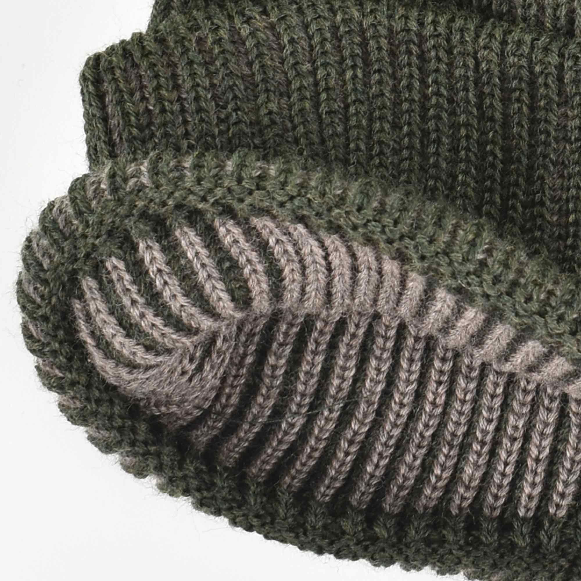 Melegari Berretto di Maglia con Risvolto | Beanie Brian | Pura Lana Merino Extrafine Bicolore | manifattura Tedesca di Alta quaità | Unisex