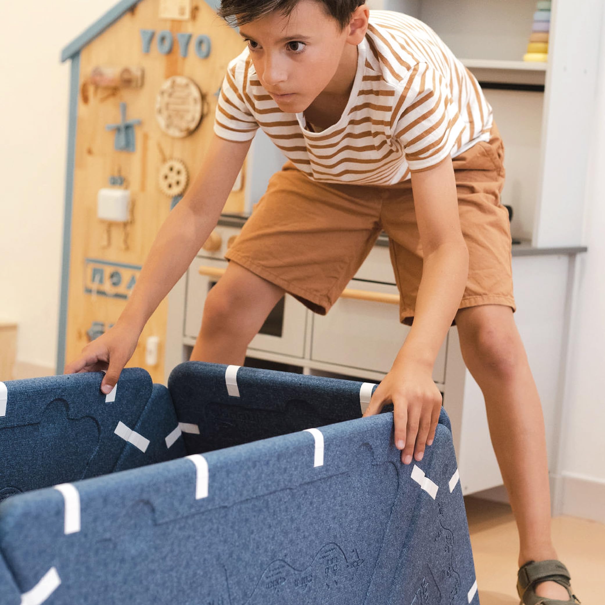 Extra 10 - Jeu de Construction Magnétique - Modules Géants, Légers et Aimantés - Assemblage, Inventivité & Exploration - De 0 à 10 Ans - Fabriqué en France - 10 Modules