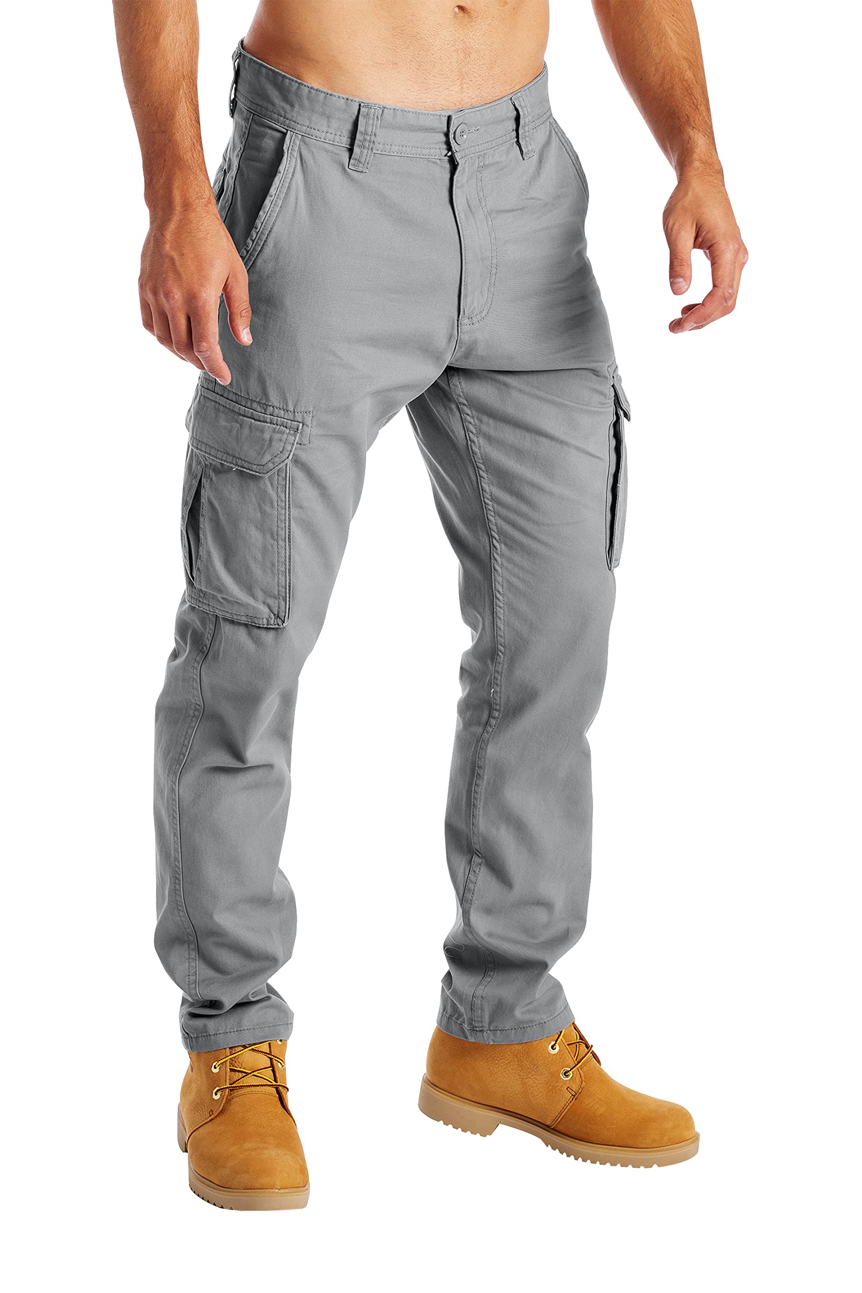 Pantalon Cargo Homme BlauerHafen - 12 Poches Coton Extensible Coupe Décontractée