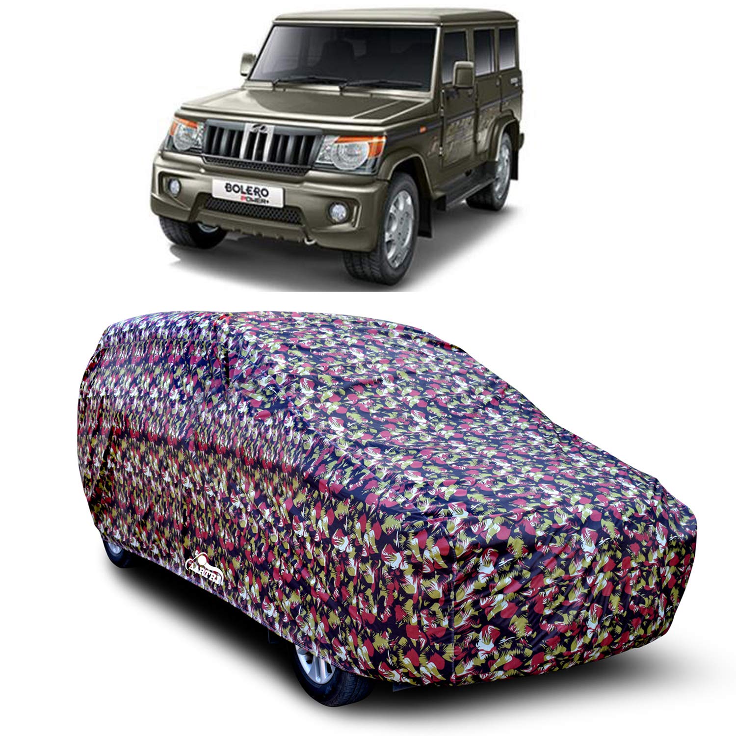 DREAM STORE - Water Resistant - dust Proof - car Body Cover for Compatible with Mahindra Bolero car Cover - Water Resistant UV Proof - car Body Cover (Military Without Mirror)