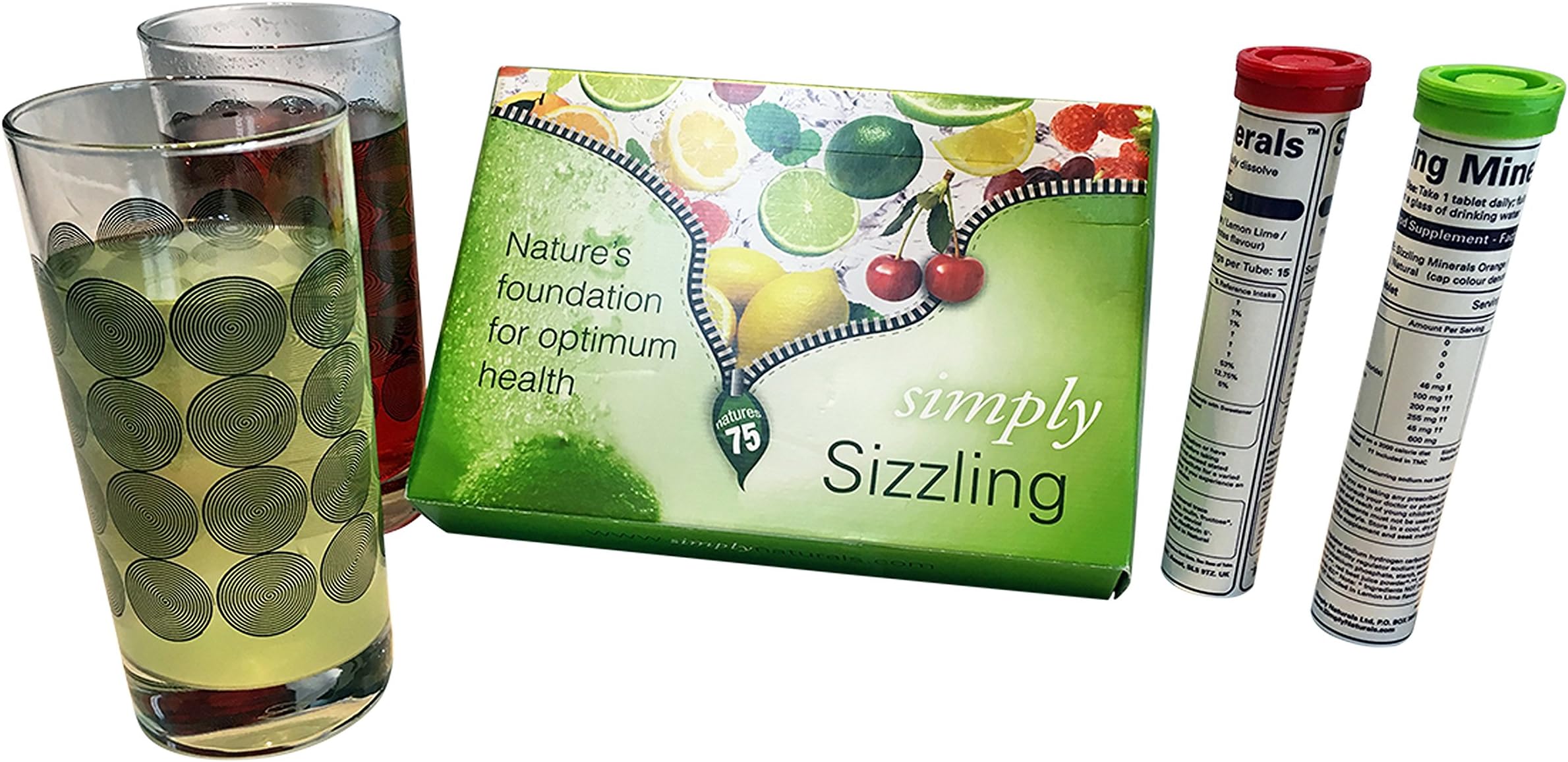 Simply Natural Pure Plant Derived Sizzling Minerals (Cherry Berry + Lemon/Lime Flavour)