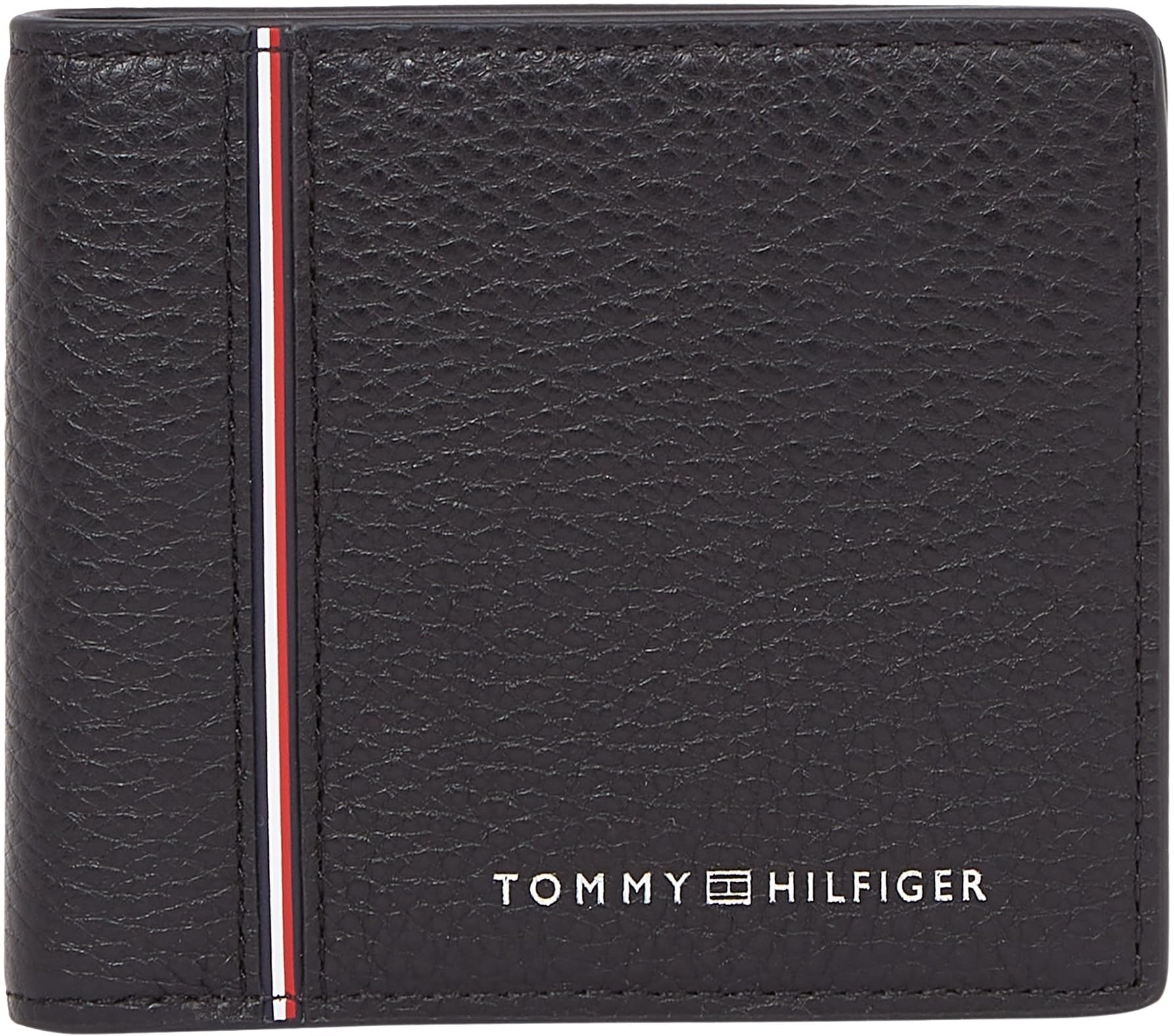 Tommy Hilfiger Herren Geldbeutel Corp Mini Wallet aus Leder, Schwarz (Black), Einheitsgröße