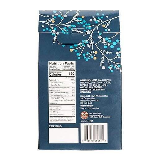 Miniatura 3 de Wellsley Farms - Monedas de chocolate con leche belga, chocolates envueltos individualmente en un paquete de 21.16 onzas, relleno perfecto para