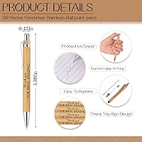 Vista 3 de Kosiz 50 juegos de regalos de agradecimiento a los empleados, cuadernos motivacionales a granel, bolígrafos de bambú inspiradores, llaveros, regalos