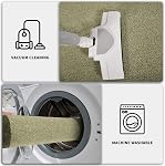 PURRUGS Dirt Trapper Tapis de porte 32" x 48"", Rug d'entrée lavable en machine non glissante/kide, racleur de chaussures, rug de lancer, rug Super Absorbent Area pour les chaussures et les pattes mouillées Muddy, vert boudin & Vert Sauge