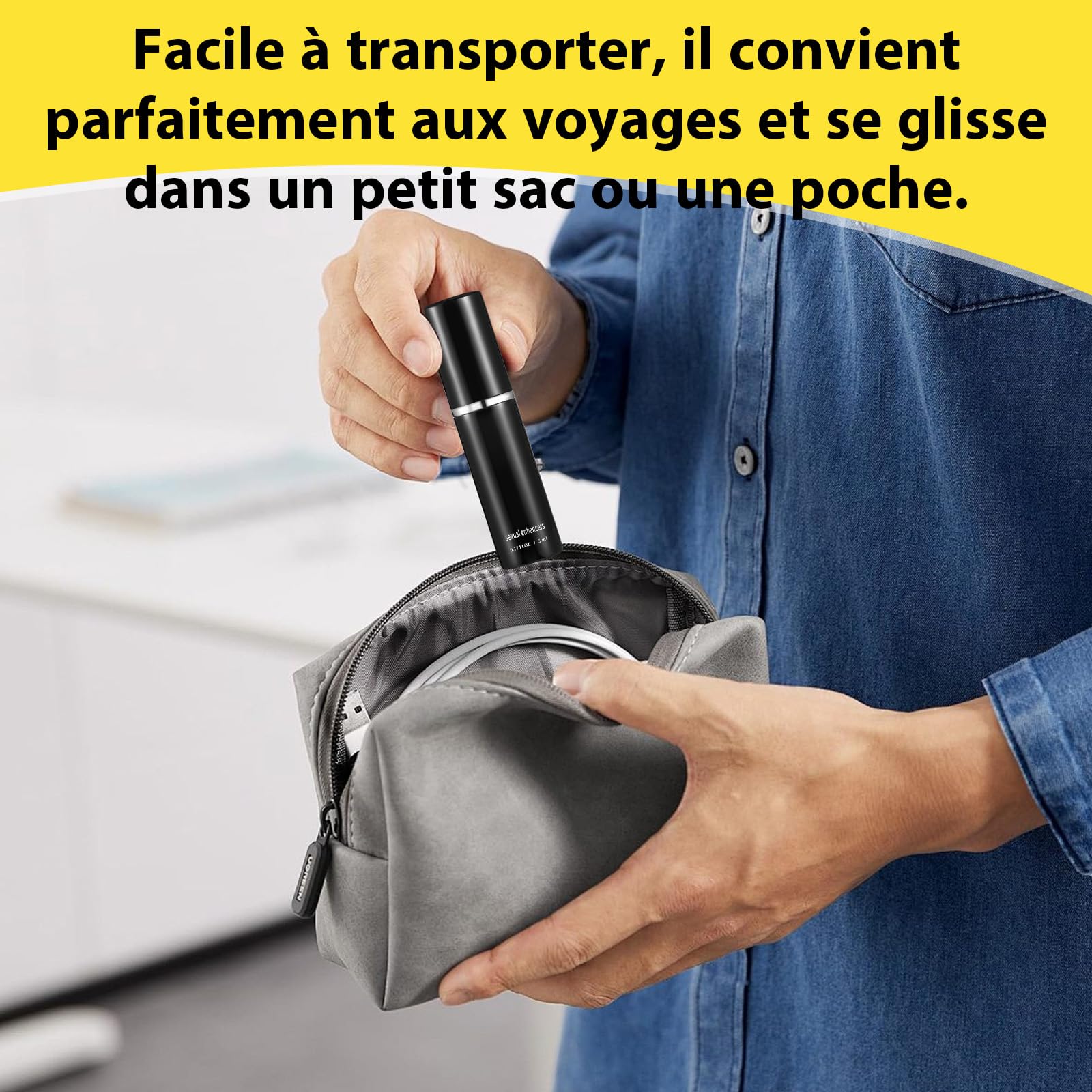 Huile de massage intime pour hommes spray désensibilisant retardateur pour améliorer le temps passé au lit par les hommes