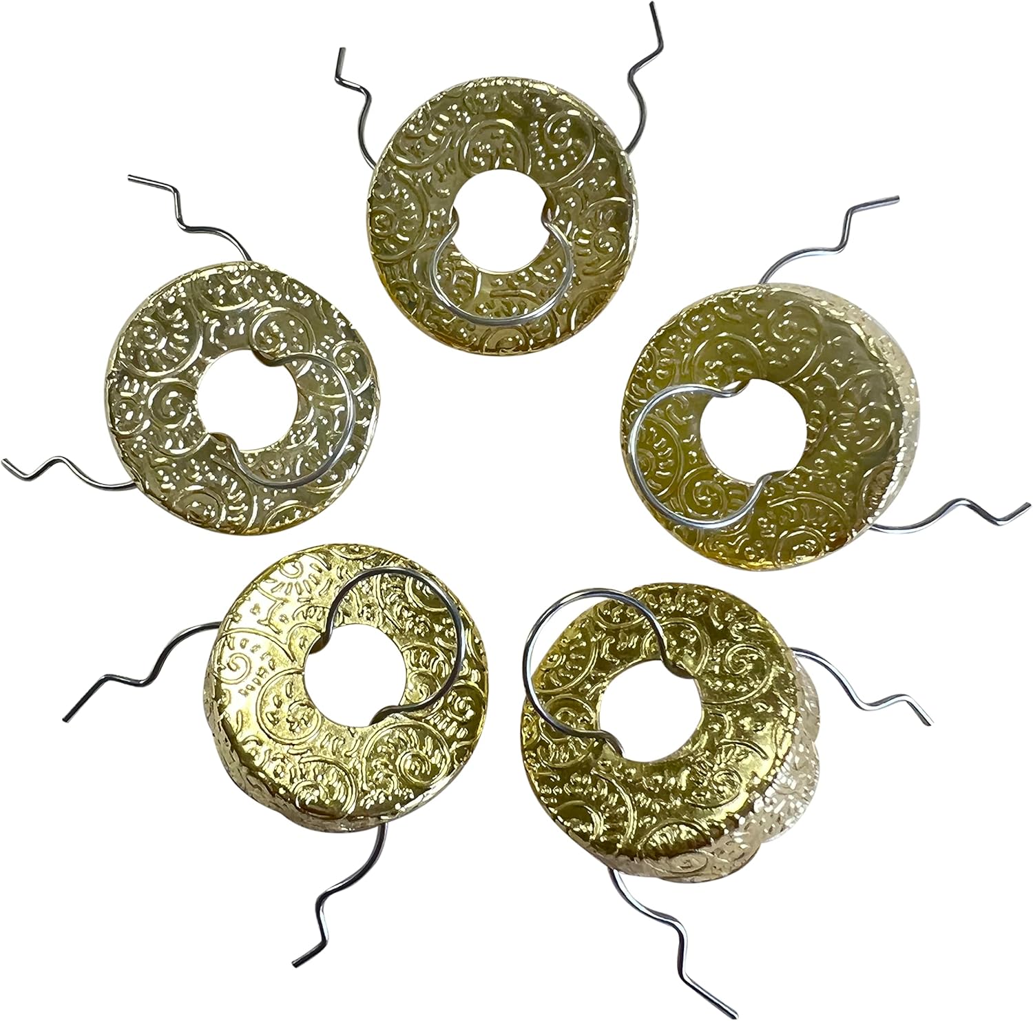 National Artcraft 3/4" Gold Embossed Ornament Cap with Wire Hanger Loop