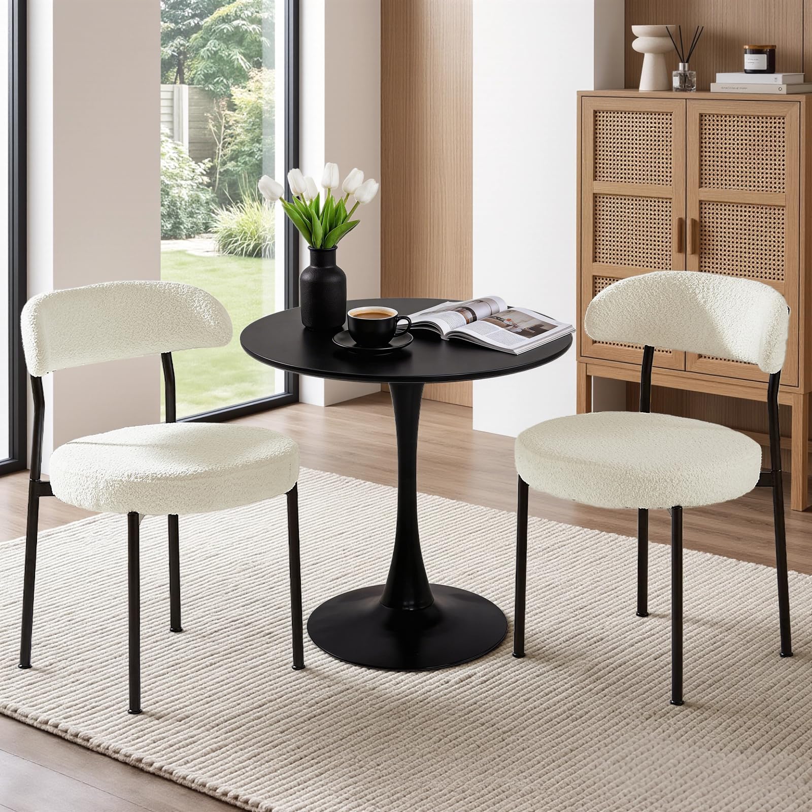 SoarFlash 24 Inch Small Round Kitchen Table Set
