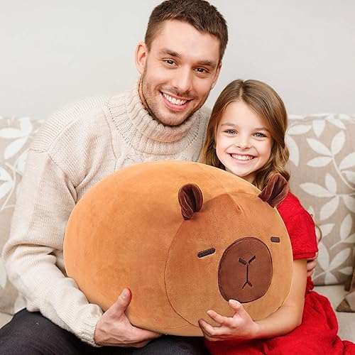 Miniatura 4 de Wepop Peluche Capybara de 20 pulgadas, lindo peluche de Capybara, almohadas de peluche, regalos para niños, adultos, niños y niñas