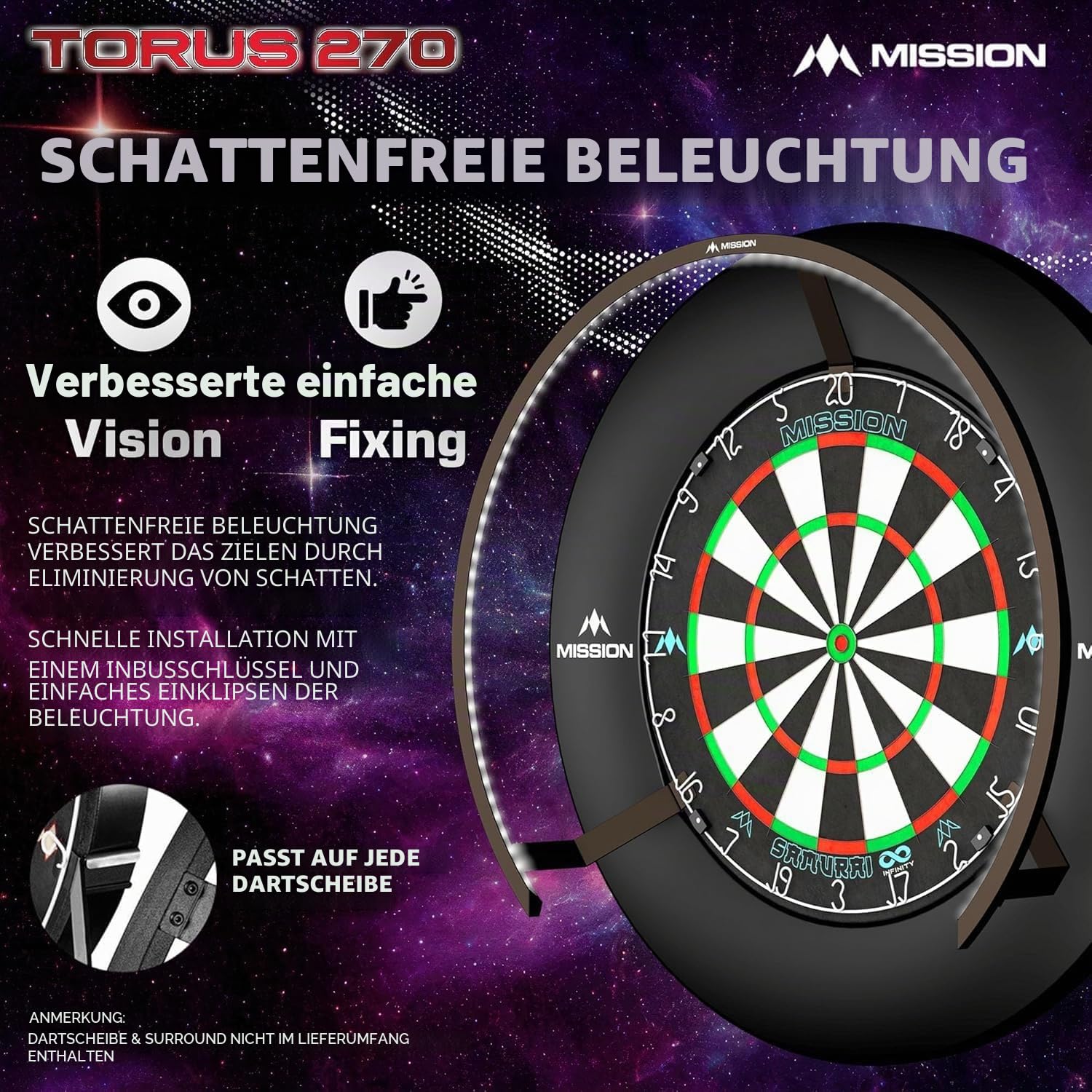 Mission Torus 270 LED Bronze Dart Beleuchtung