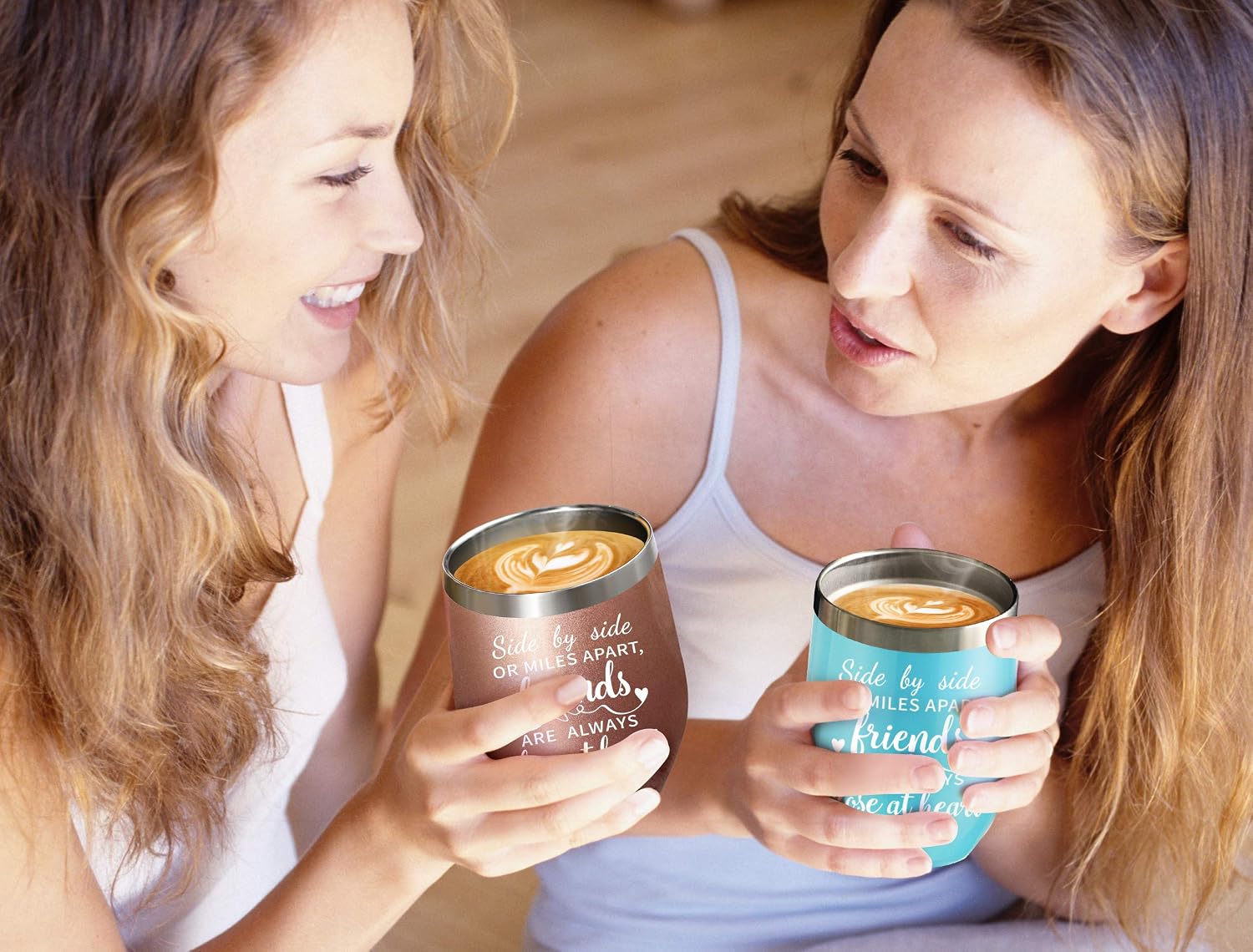 🔥 Crazy Deals Side By Side or Miles Apart, Friends Are Always Close at Heart - Best Friend Birthday Gifts for Women - Long Distance Friendship Gifts for Soul Sisters, BFF, Besties - 12 oz Wine Tumbler - Rose Gold One-Day Sale: Up to 80% Off Side By Side or Miles Apart, Friends Are Always Close at Heart - Best Friend Birthday Gifts for Women - Long Distance Friendship Gifts for Soul Sisters, BFF, Besties - 12 oz Wine Tumbler - Rose Gold