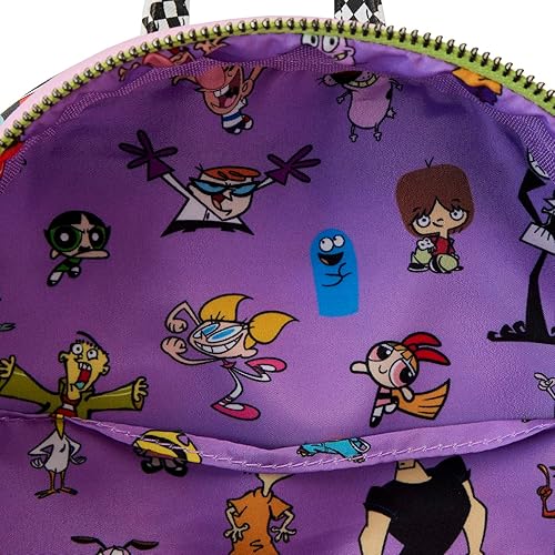 Vista 8 de Loungefly Mini mochila de collage retro de Cartoon Network, Multi, Mochila