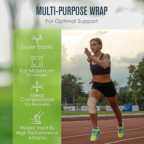 Miniatura 3 de Houseables Vendaje elástico de 6 pulgadas, envoltura de compresión para el pecho, vendaje de compresión, algodón, para piernas, linfedema, mujeres,