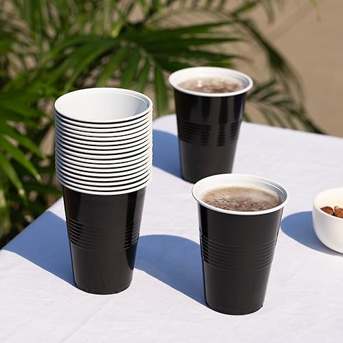 Miniatura 7 de TRUE Vasos de plástico para cócteles, refrescos, café helado, té helado, pong de cerveza, vasos desechables para fiesta de cumpleaños, noches de