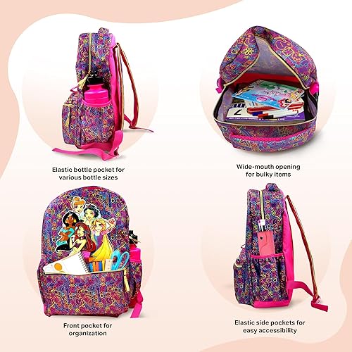 Miniatura 4 de Juego de mochila de 16 pulgadas para niñas y niños, mochila escolar para niños de jardín de infantes y primaria con accesorios para la escuela,