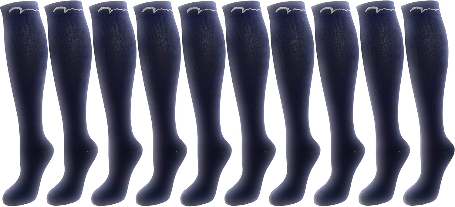 10 Pair Compression Socks (Small/Medium, Color Assortment)