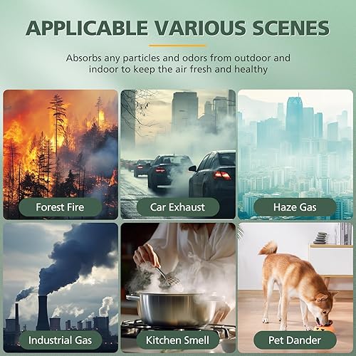 Miniatura 8 de AP-1512HH Juego de repuesto de filtro para purificadores de aire Coway Airmega AP-1512HH y Airmega 200M, 2 filtros HEPA y 6 prefiltros de carbono,