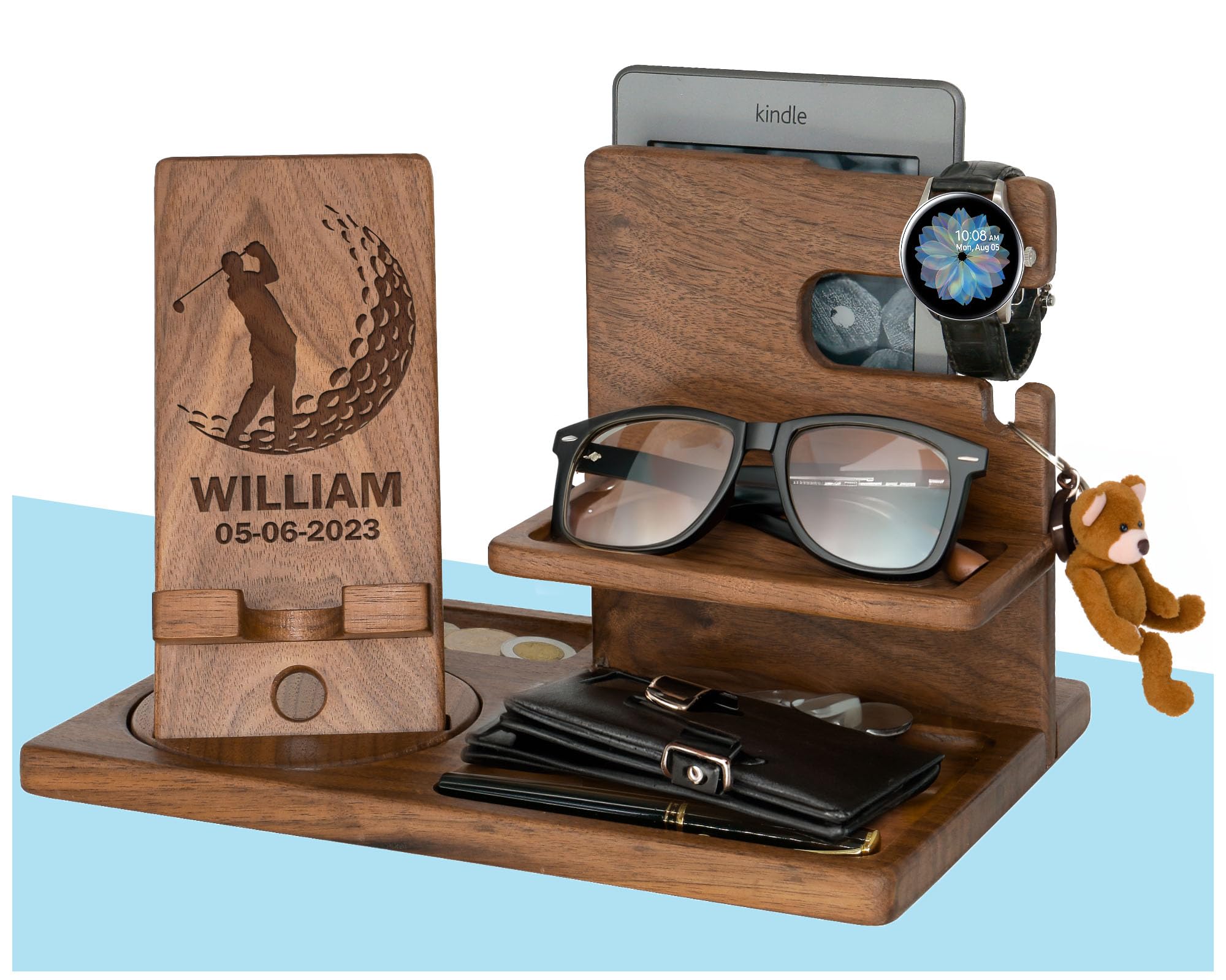 Buy Custom Golf Ball Club groomsmen gift box wood desk accessories