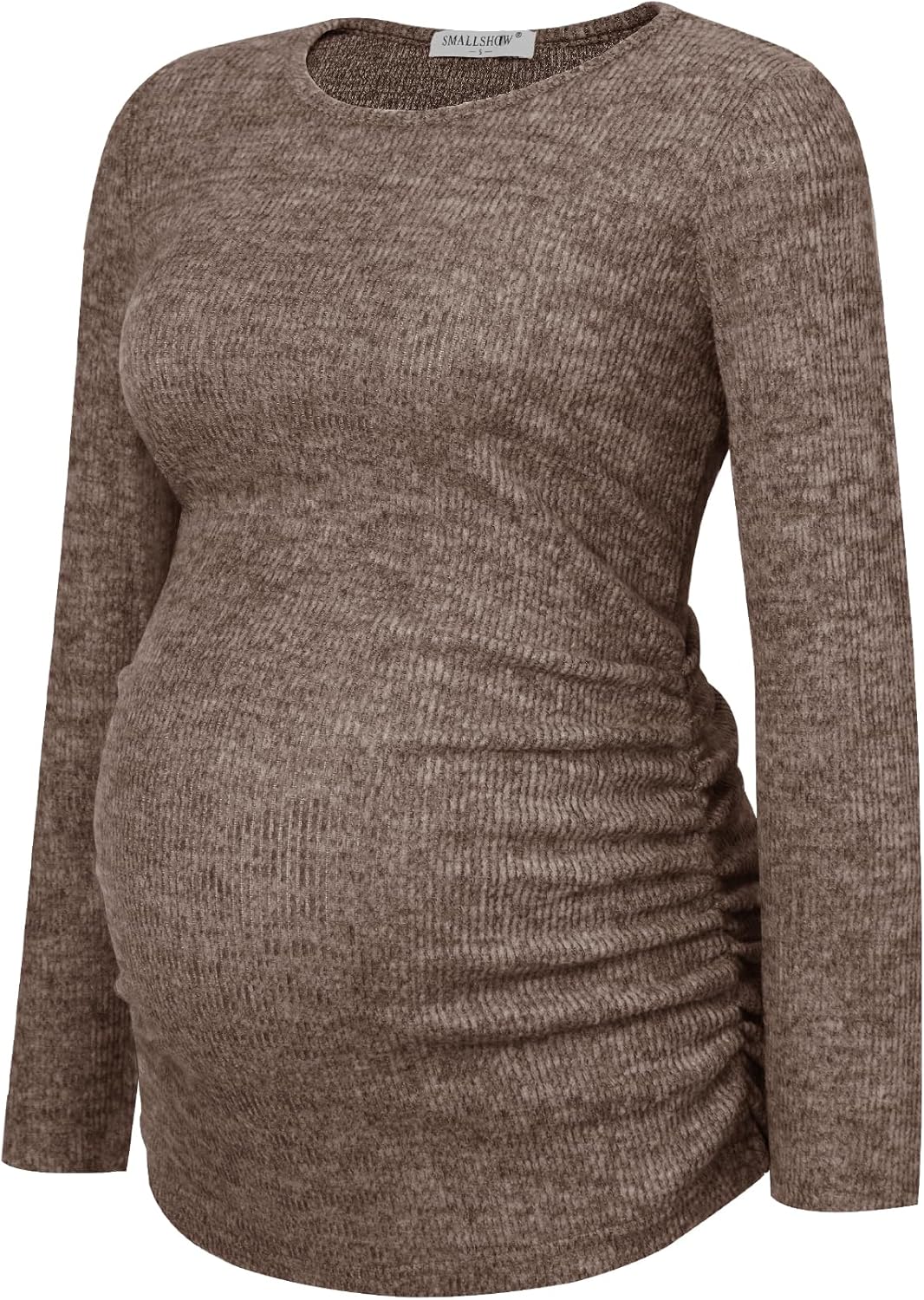 Smallshow Women's Maternity Sweater Shirt Long Sleeve Pregnancy Top Clothes