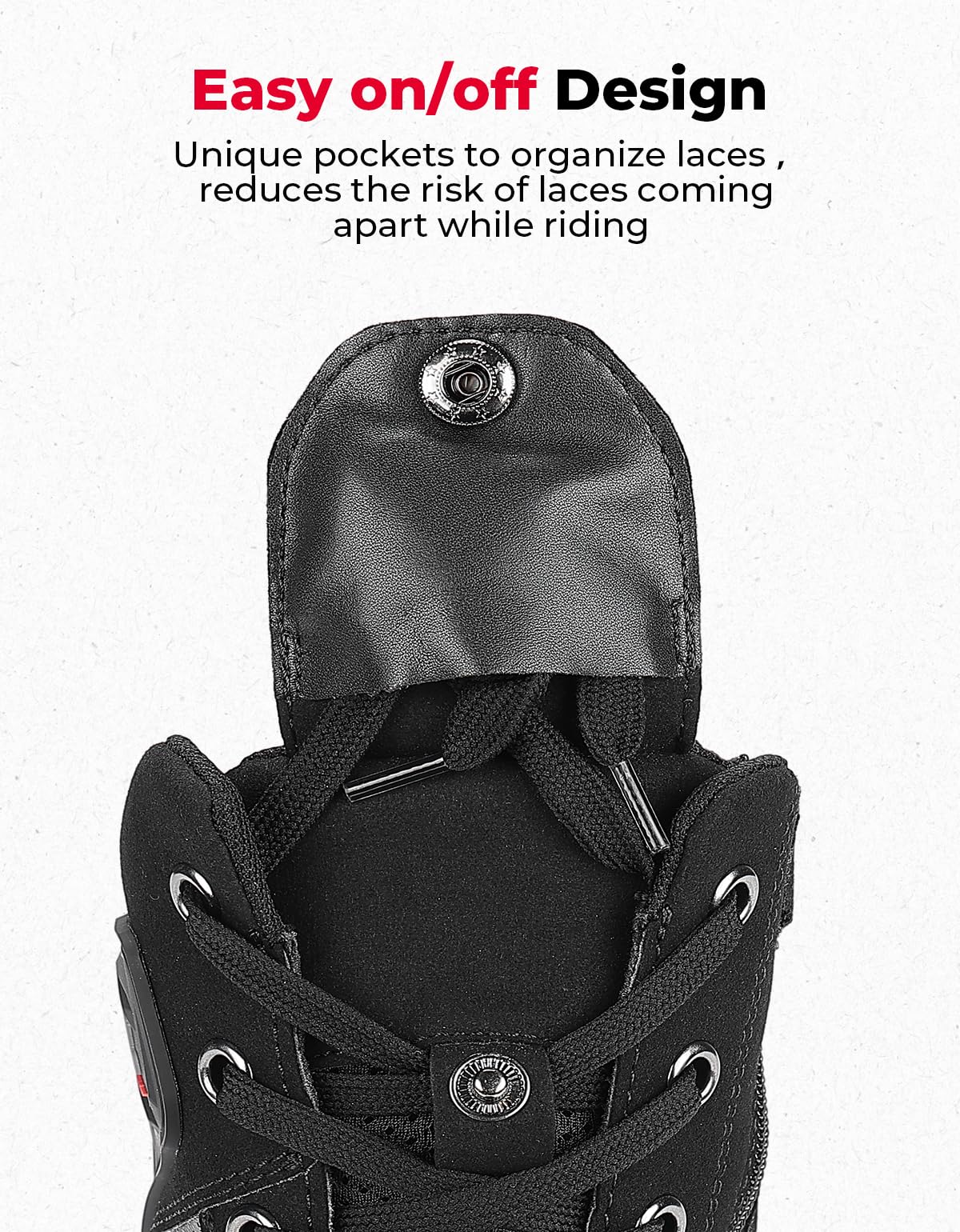 KEMIMOTO Botas Moto Hombre, con Almohadillas de Cambio Reforzadas, Transpirables