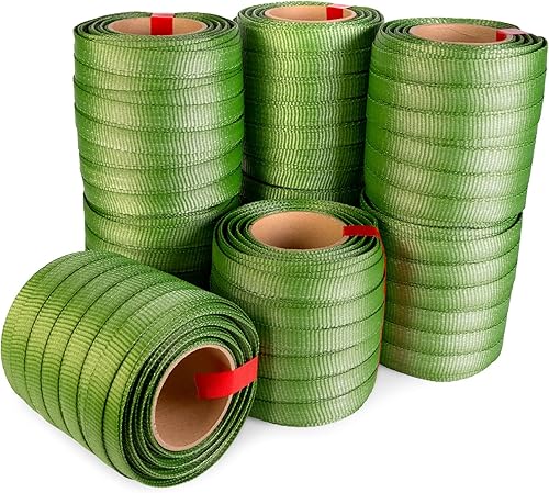 Miniatura 11 de IDL Packaging Cuerda plana para atar árboles de 3/4 pulgadas x 250 pies, resistencia a la rotura de 1800 libras, verde (paquete de 4) - Correas