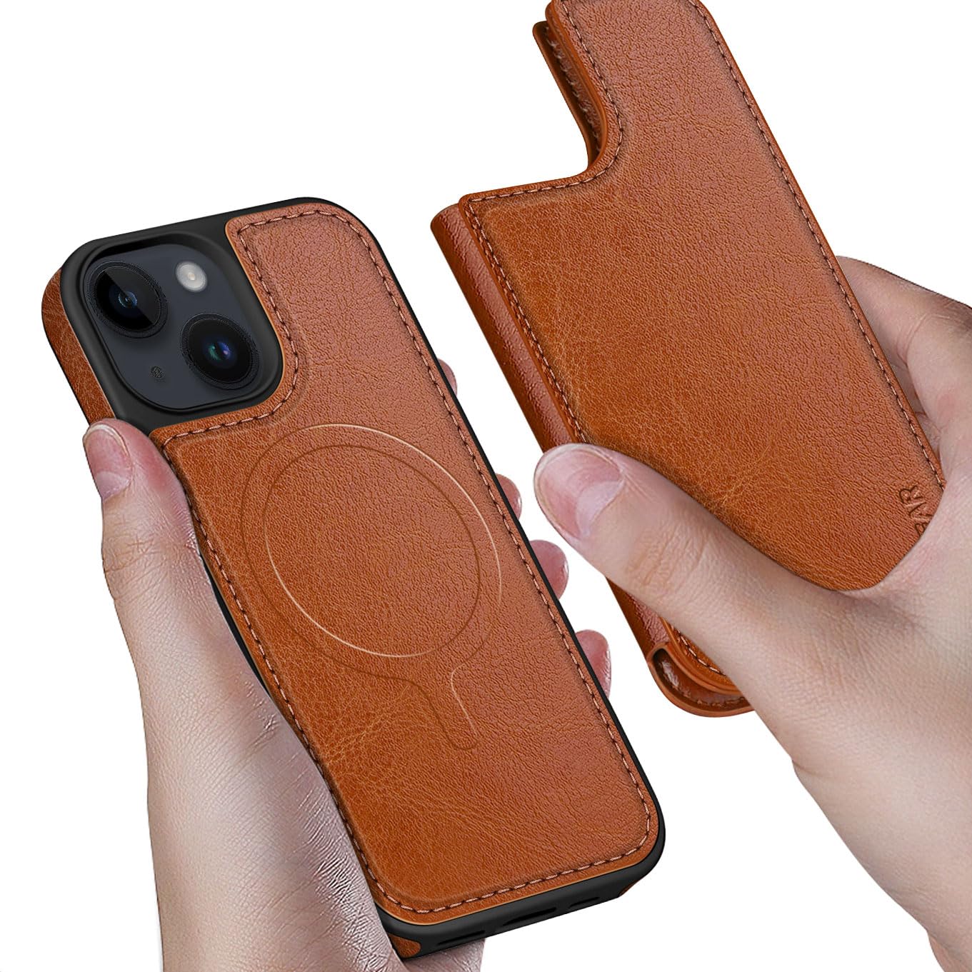 UB iPhone case (BROWN) (対応機種: iPhone13) Personalized Full Grain Leather iPhone 13 Case: Custom Monogram - Etsy