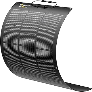 BougeRV Arch Pro 100 Watts Fiberglass Flexible Solar Panel, Portable Bendable 12 Volts 16BB Mono Cell for RV Camping Home Price In India